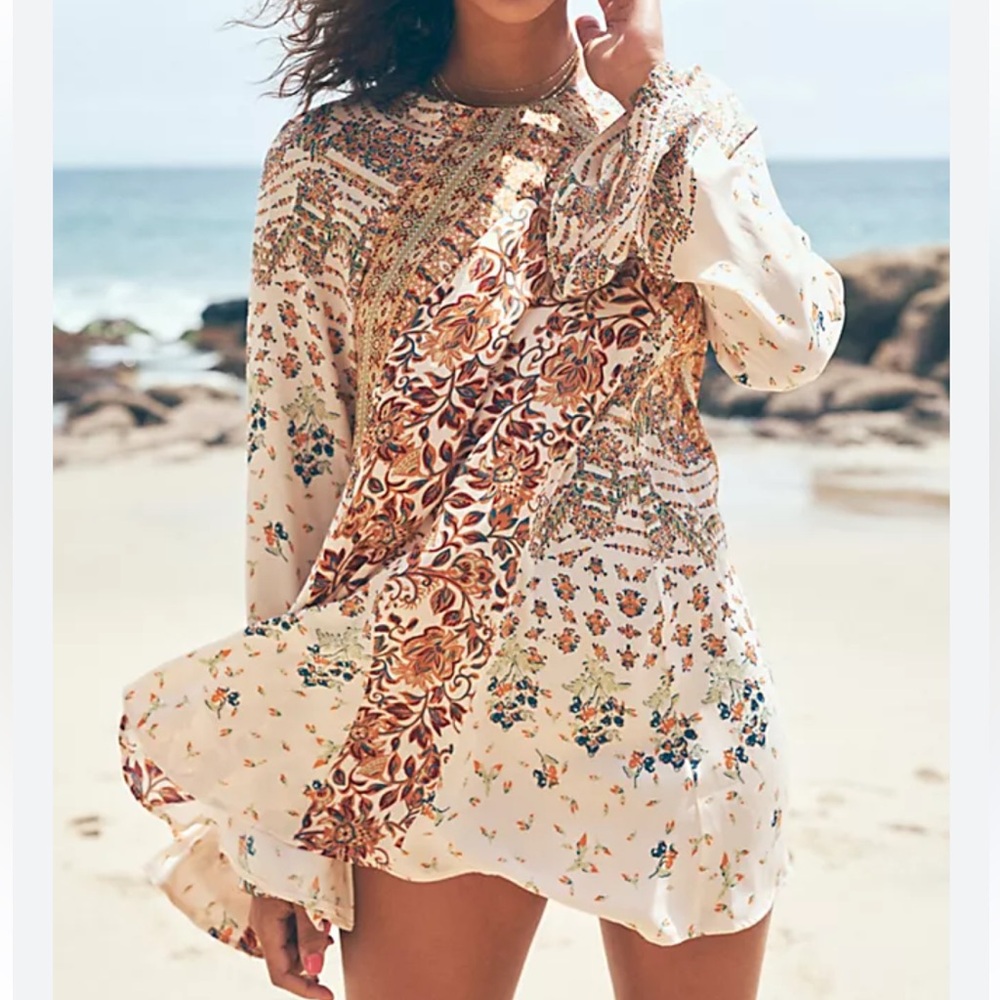 NWT Free People Stevie Printed Tunic Dress Size XS